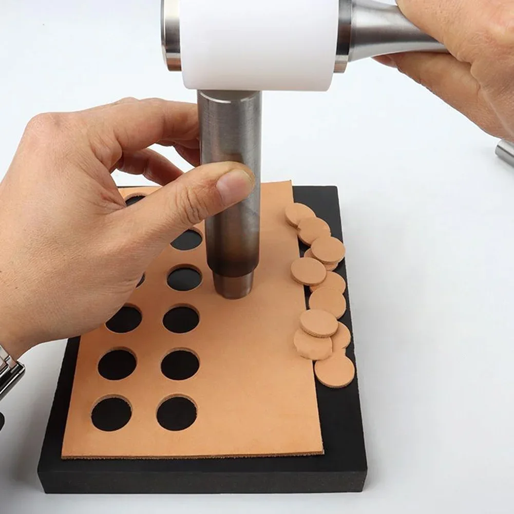 Professional Leather Hole Punch for Belts, Easily Punches Perfect Round Holes, Heavy Duty DIY Project Paper Plastic Iron Drill - 2