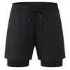Running Shorts Men 2 In 1 Double Deck Quick Dry Gym Training Jogging Workout Sports Short Pants Breathable Stretch Casual Bottom 1
