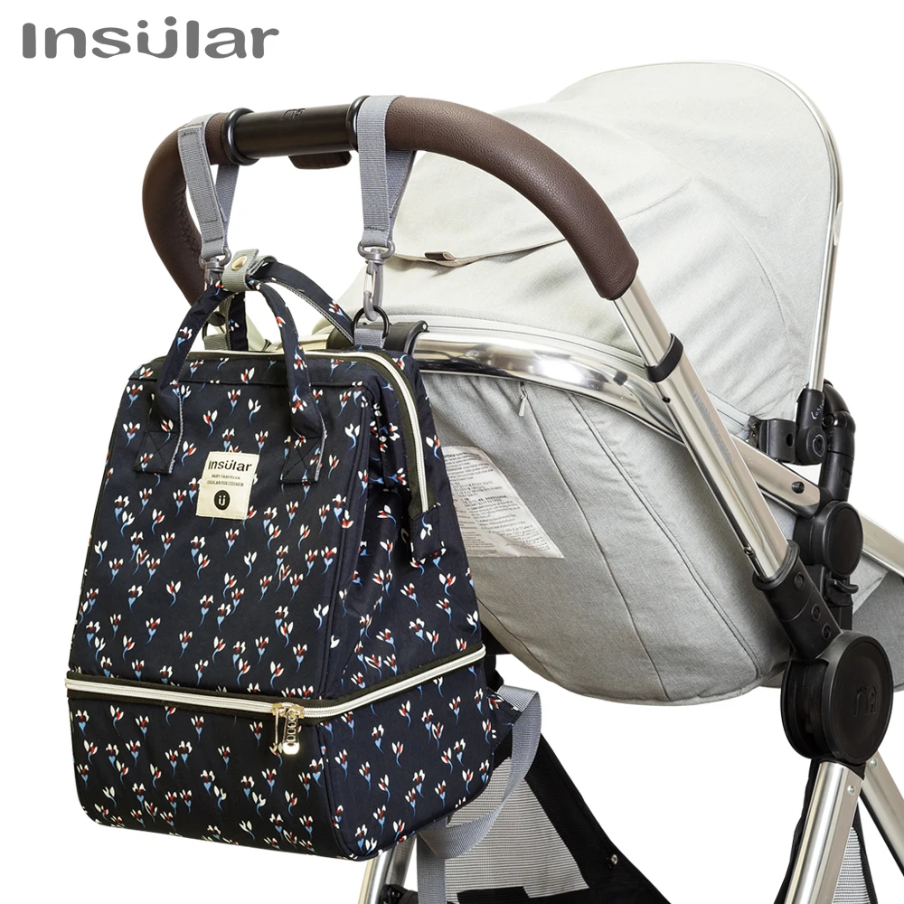 Insular Baby Diaper Bag Multifuntion Nappy Stroller Backpack Maternity Mummy Bag Baby Waterproof Diaper Changing Bag Backpacks 5