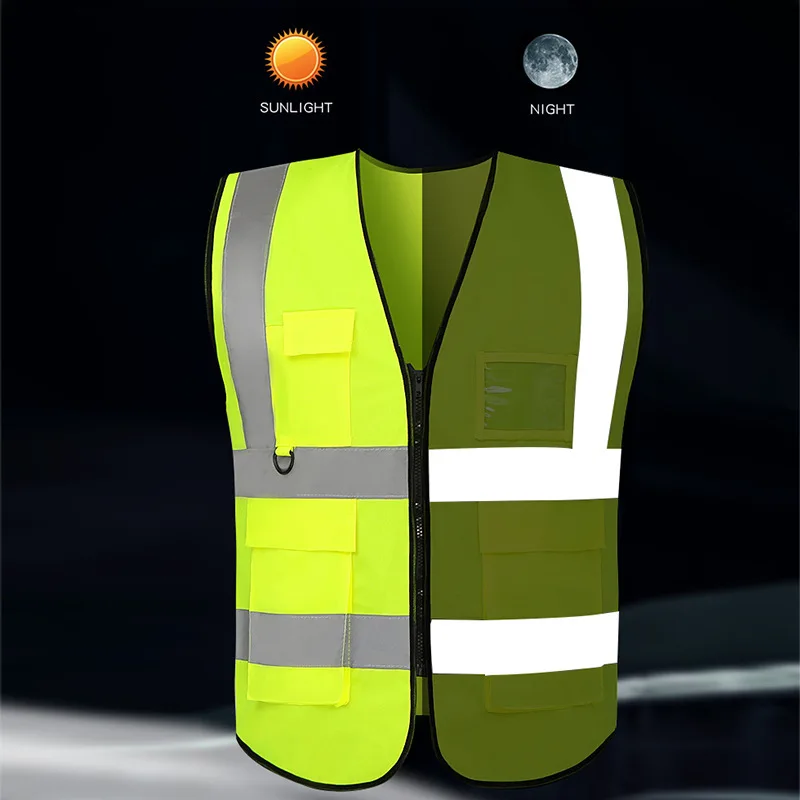 Reflective Safety Vest High Visiability Fluorescent Signal for Man Woman Night Running Motorcycle Jacket for reflective safety vest,reflective safety jacket