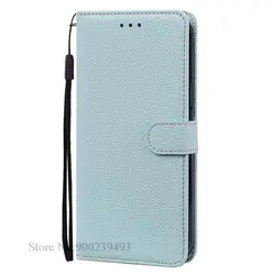 Elegant Leather Wallet Flip Case - Premium Protection Cover for A01 (A015F) (Light Blue)