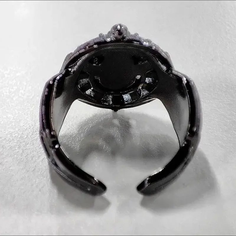 FF15 Final Fantasy XV Ring of the Lucii Opening Black Rings for Men Women Noctis Lucis Caelum Metal Rings Fans Cosplay Jewelry 4