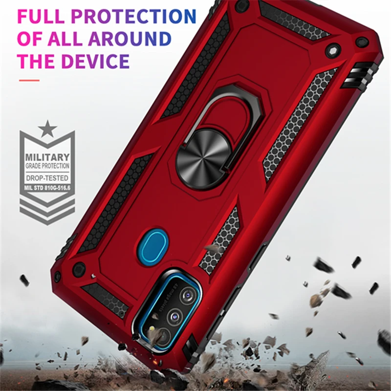 Kickstand Ring Holder Armor Cover Samsung galaxy M30S M10 M20 M30 M40 A10 A20S A70 A90 5G A30S A40 A50 A80 A90 5G Case