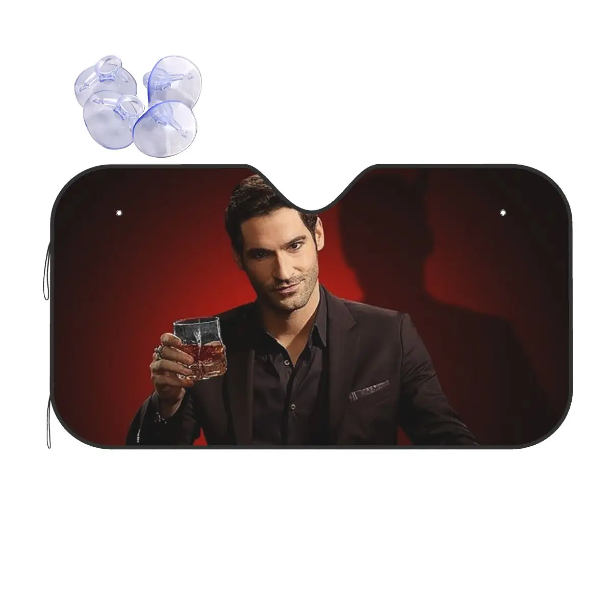 

Lucifer Windshield Sunshade Tom Ellis Personality Car Front Windshield 70x130cm Car Sunshade Blinds Sun Shade Protect