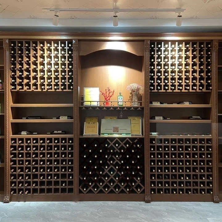 Planet Factory High End Luxury Wood Big House Bar Storage Wine Rack Cabinet