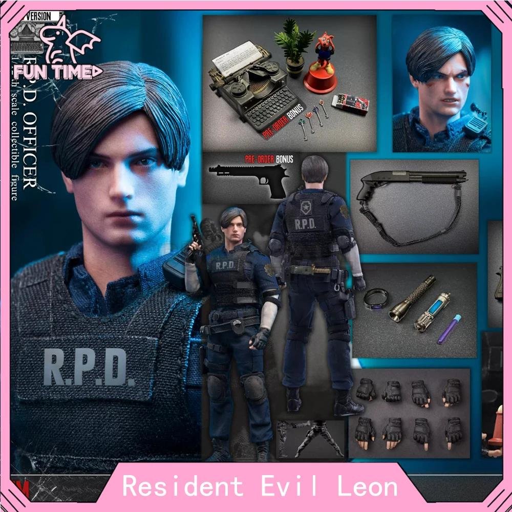 1/12 Resident Evil Leon Figure Original Limtoys Limini Rpd Officer Leon Action Figurine Da Collezione Biohazard Leon Model Gifts