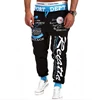 Men's Sweatpants Joggers Trousers Elastic Waist Letter Graphic Prints Sports Outdoor Daily Wear Casual Hip Hop Gray-blue Black 4