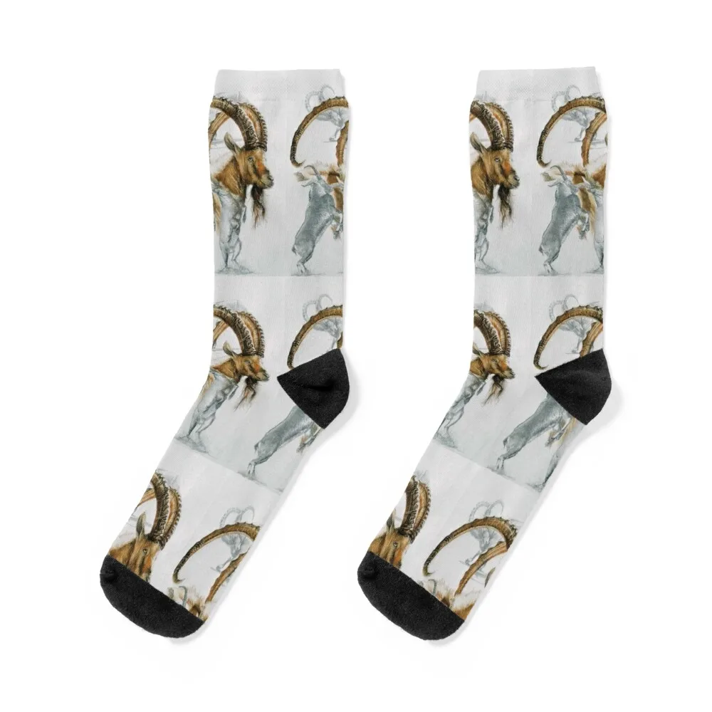 

Alpine Ibex Collage Socks Novelties shoes Boy Socks Women's