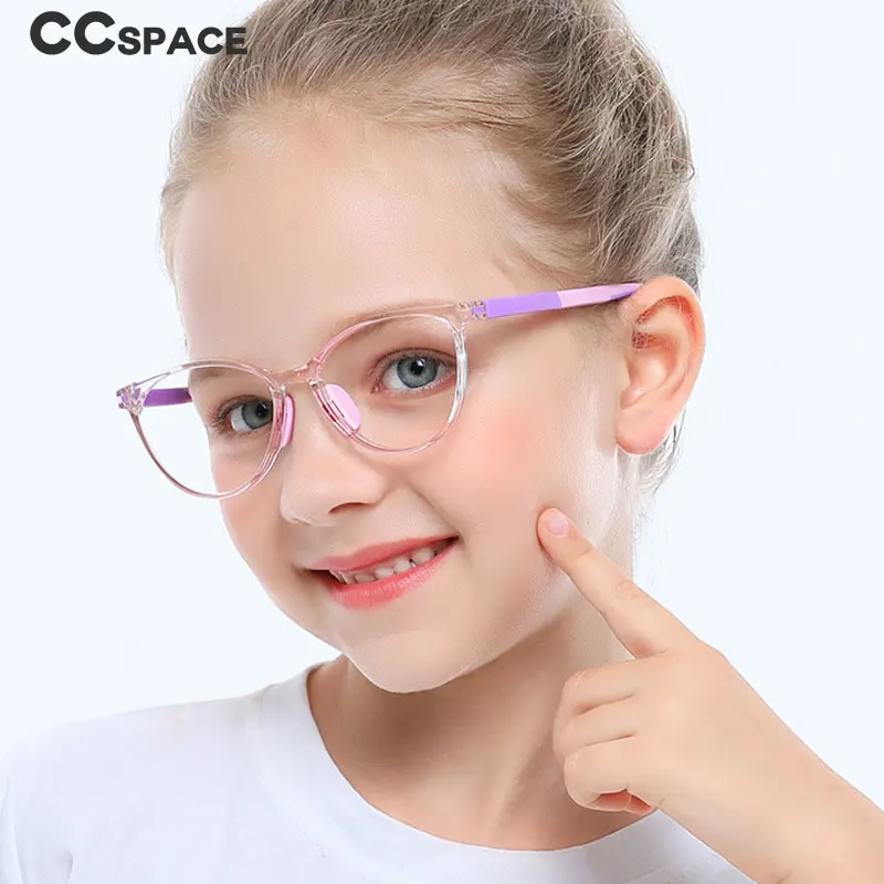 55173 Retro Round Anti Blue Glasses Children's Fashionable Flat Glasses Anti Radiation Computer Mobile Phone Students
