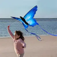 Strong Butterfly With  Long  Tail!Huge Beginner Kites for Kids And Adults 55-Inch Come With String And Handle 1