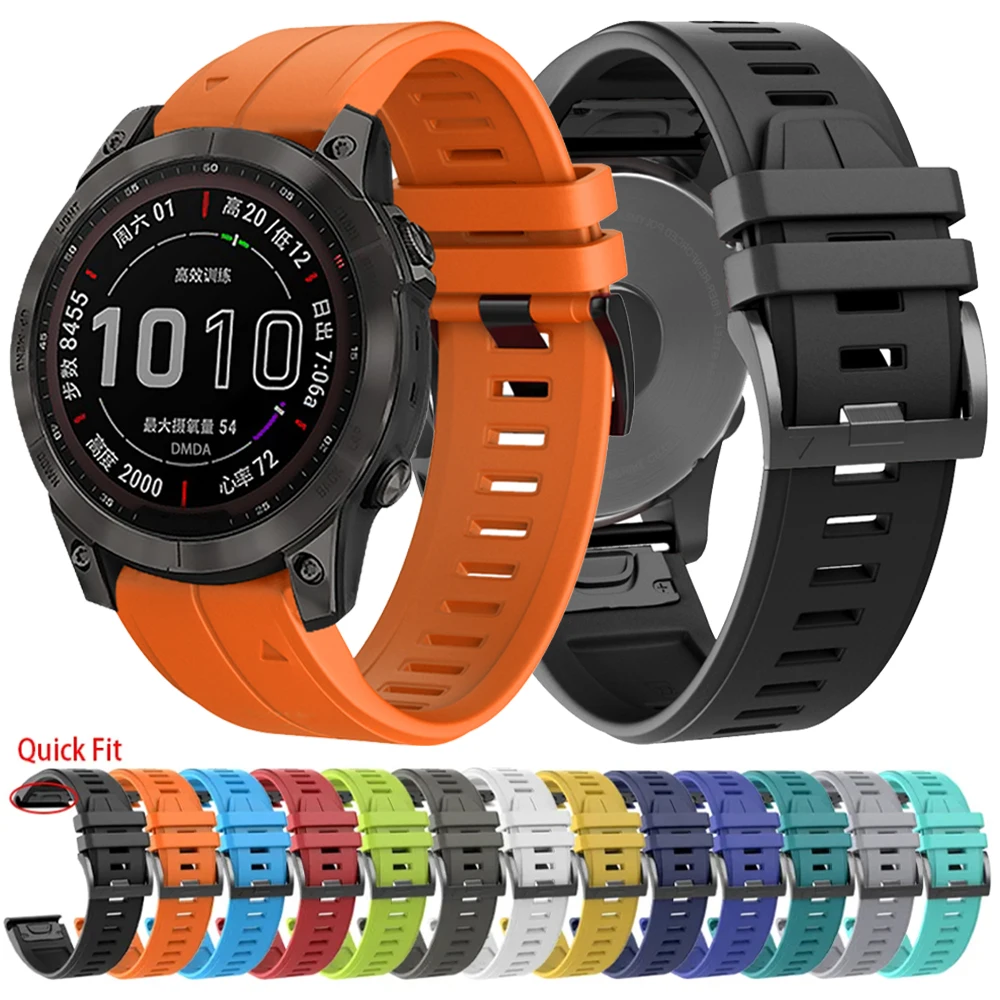 Cinturino sportivo in silicone da 22 mm per Garmin Descent G1 cinturino solare letel cinturino di ricambio per braccialetto Garmin Fenix7  1511