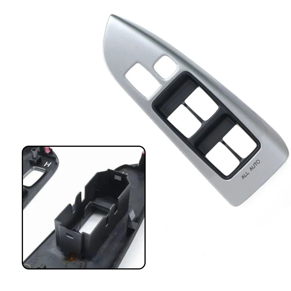 Glass Lift Car Lift Control Switch Frame Panel For Toyota Land-Cruiser Prado 120 LC120 2003-2009 Silver Plastic Interior Parts