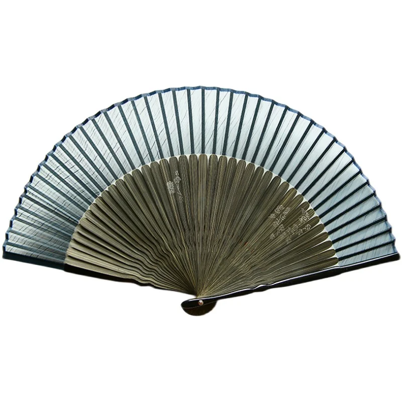 

Folding Fan Bamboo Retro Simple Fan Ventilator Japanese Style Hollow Ventilatore Abanicos Para Boda Portable Women Hanfu Summer