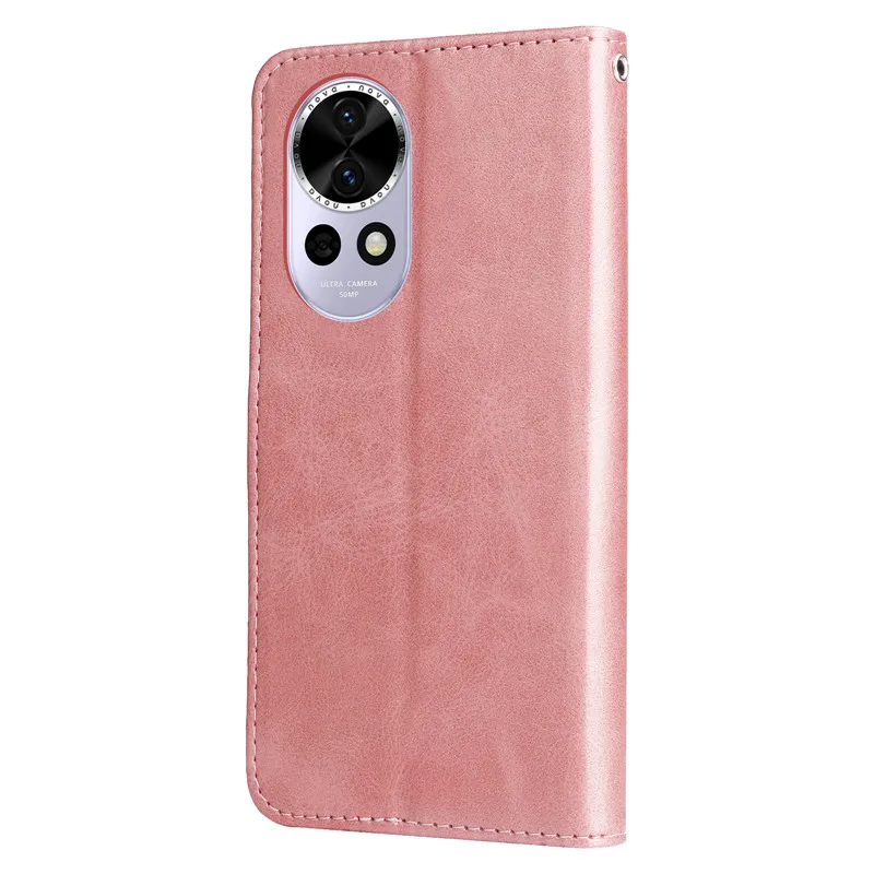 Luxury Flip Magnetic Leather Wallet Case with Zipper Card Slot