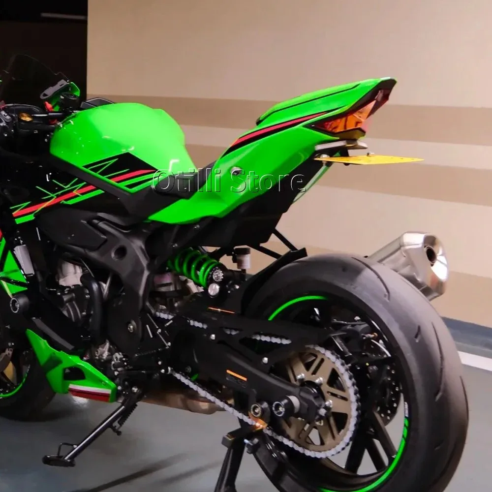 오토바이 통합 LED 방향 지시등 번호판 홀더 쇼트 테일 타이디 브래킷 가와사키 닌자 ZX-4R ZX4R RR ZX25R용