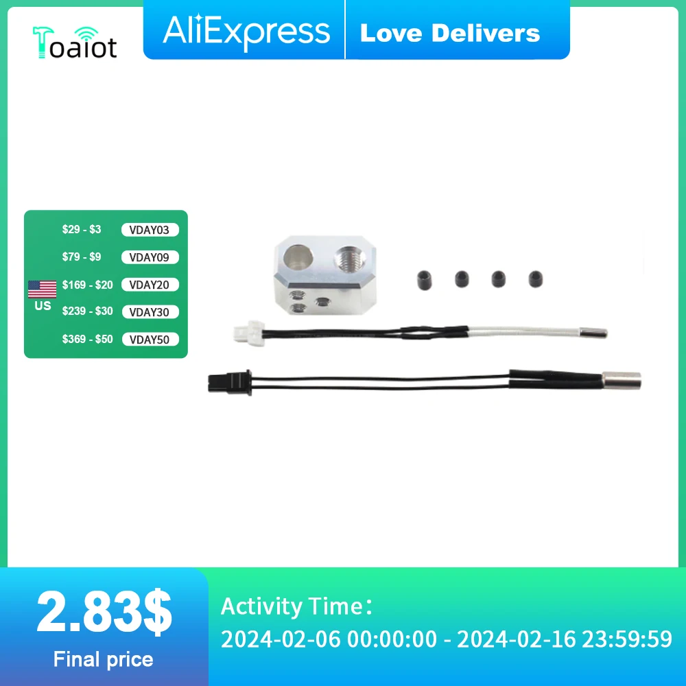 Per Prusa Mk4 Kit Blocco Di Riscaldamento Termometro Linea Termistore 24V 40W Ugello Riscaldatore A Cartuccia Per Prusa Mk4 Estrusore Stampante 3D
