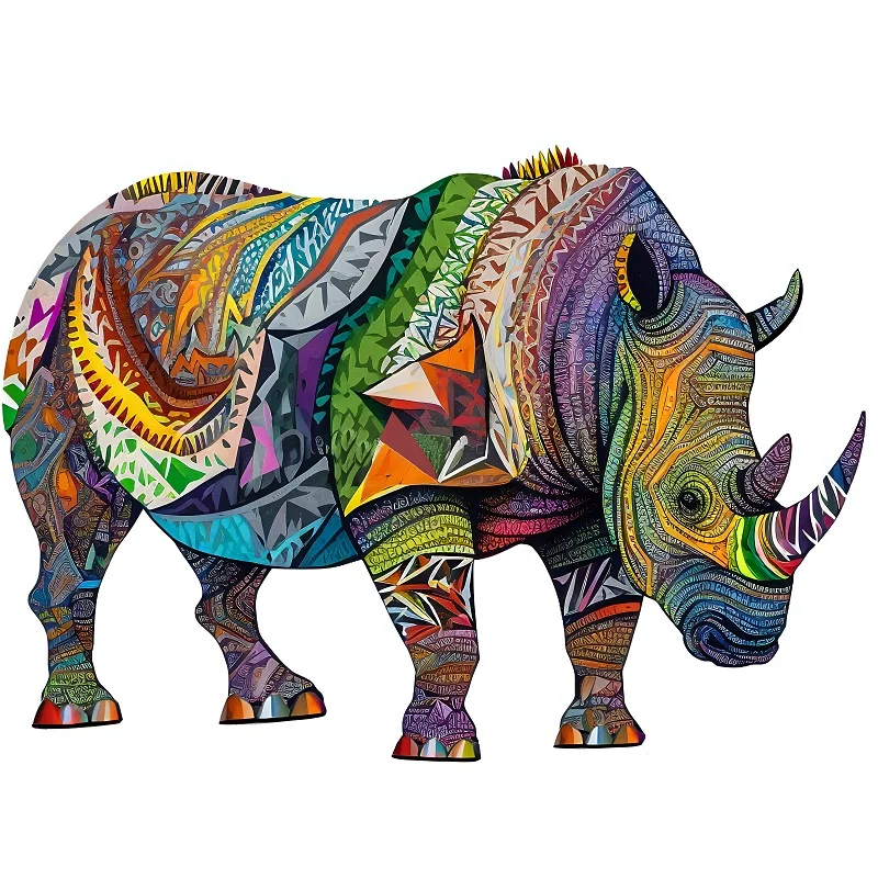 Wooden Animal Puzzles Jigsaw For Adults Kids Unique Bear patter Puzzle Holiday Gift Interactive Games Toy Wood Jigsaw 5