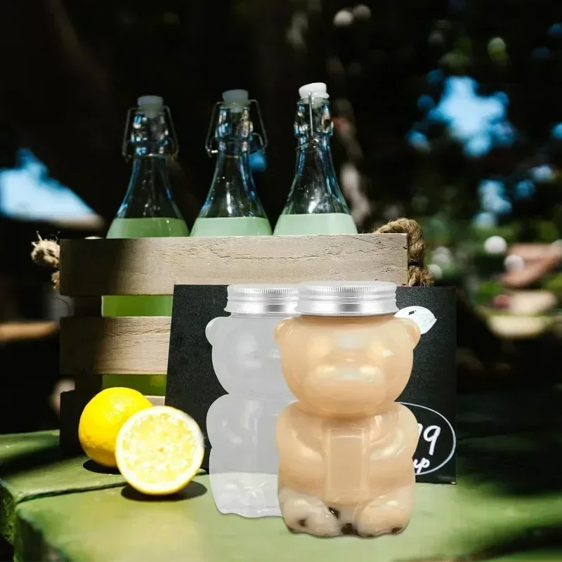 Transparent 500ML Bear Shaped PET Bottle