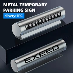 Universal Car Phone Number Display Temporary Parking Sign (Silver - 1PCS)