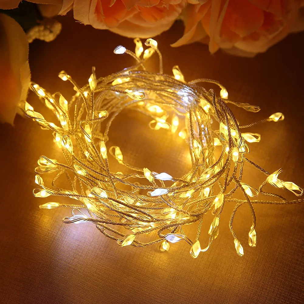 

Battery Operated Copper Wire Garland Fairy Lights 100/200Leds Fairy Cluster Firecrackers String Light For Garden Christmas Decor