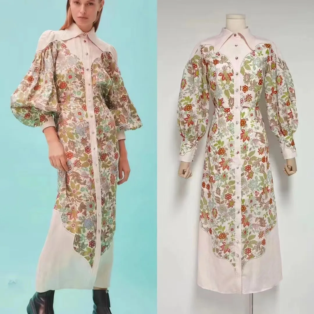 

Summer 2024 belt collection waist print color matching dress
