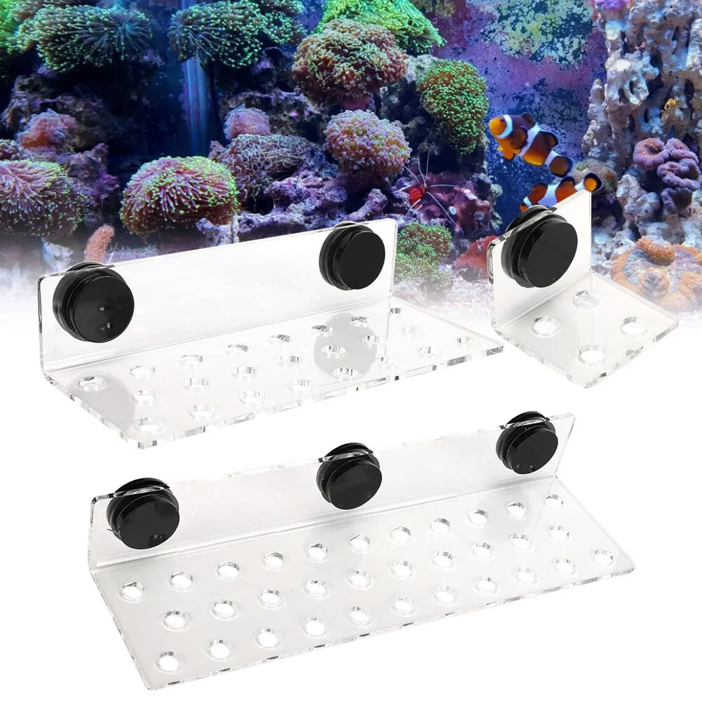 Aquarium Plant Tools Rack Acrylic Coral Rack Aquarium Fish Coral Rack Bracket Acrylic Strong Suction Frag Bracket