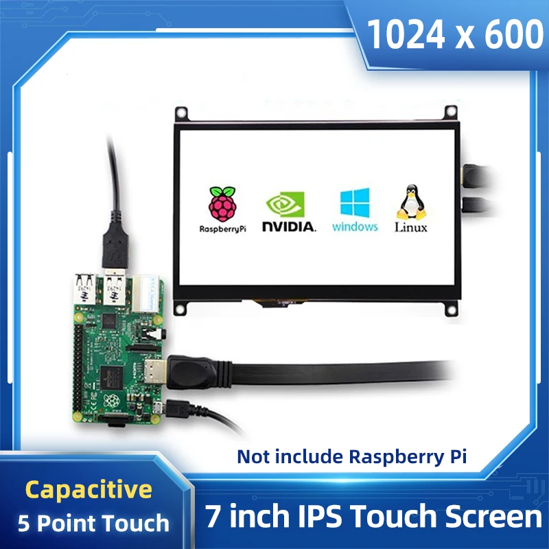 Écran Tactile Portable Ultra HD 1024x600, Panneau LCD TFT 7 Pouces, Mini  PC, Moniteur HDMI, USB, Sans Support de Pilote, Raspberry Pi - AliExpress