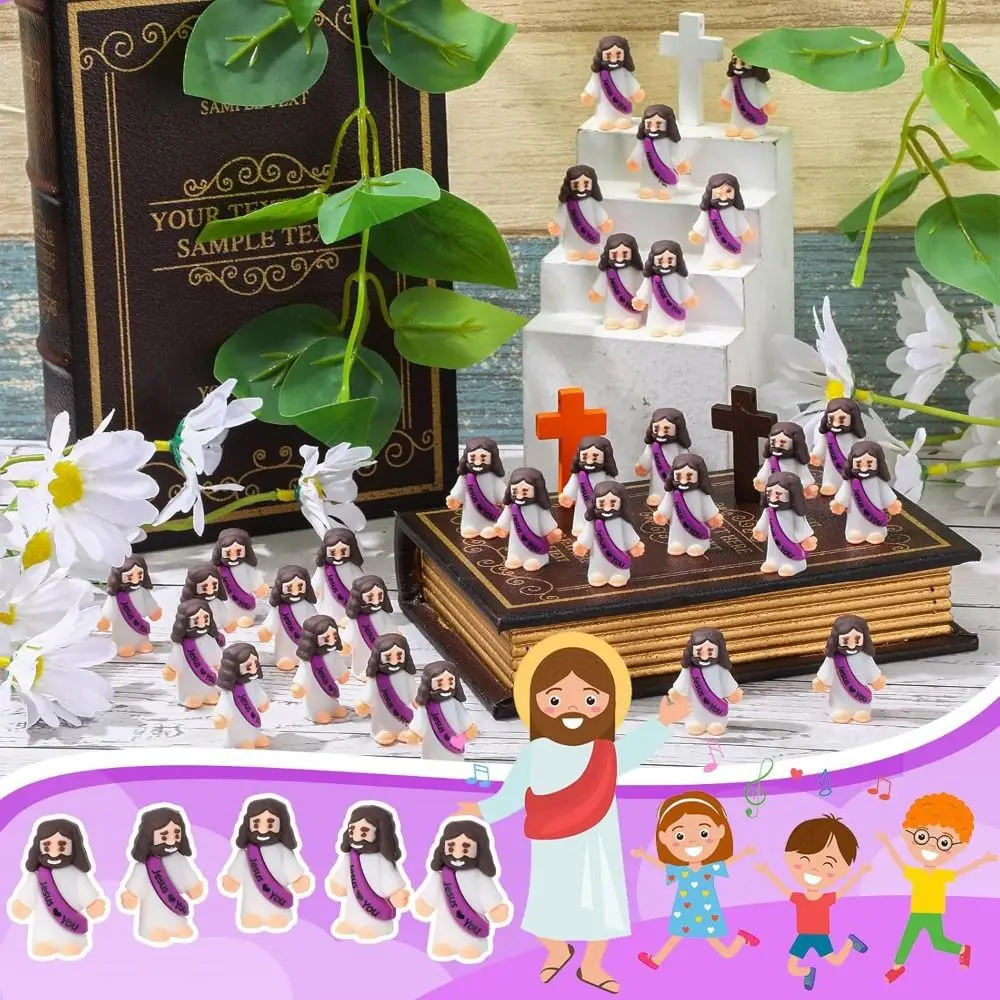 10pcs With Letters Christmas Jesus Ornaments Jesus Decoration Christmas Ornaments Loves You Toys Stuffers ornament crafts miniature figurines miniature ornament