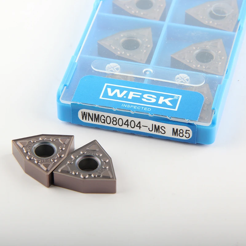 

WNMG080404-JMS M85 WNMG080408-JMS M85 Carbide Inserts Hard Alloy CNC Lathe Cutting Tool Turning Tool Inserts For Stainless Steel