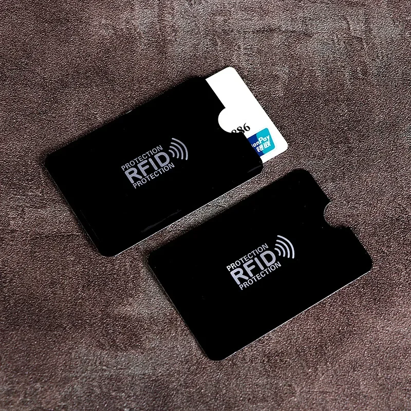 1pcs Anti-Scan Card Sleeve Credit NFC RFID Card Protector Anti-magnetic Aluminum Foil Portable Bank Holder