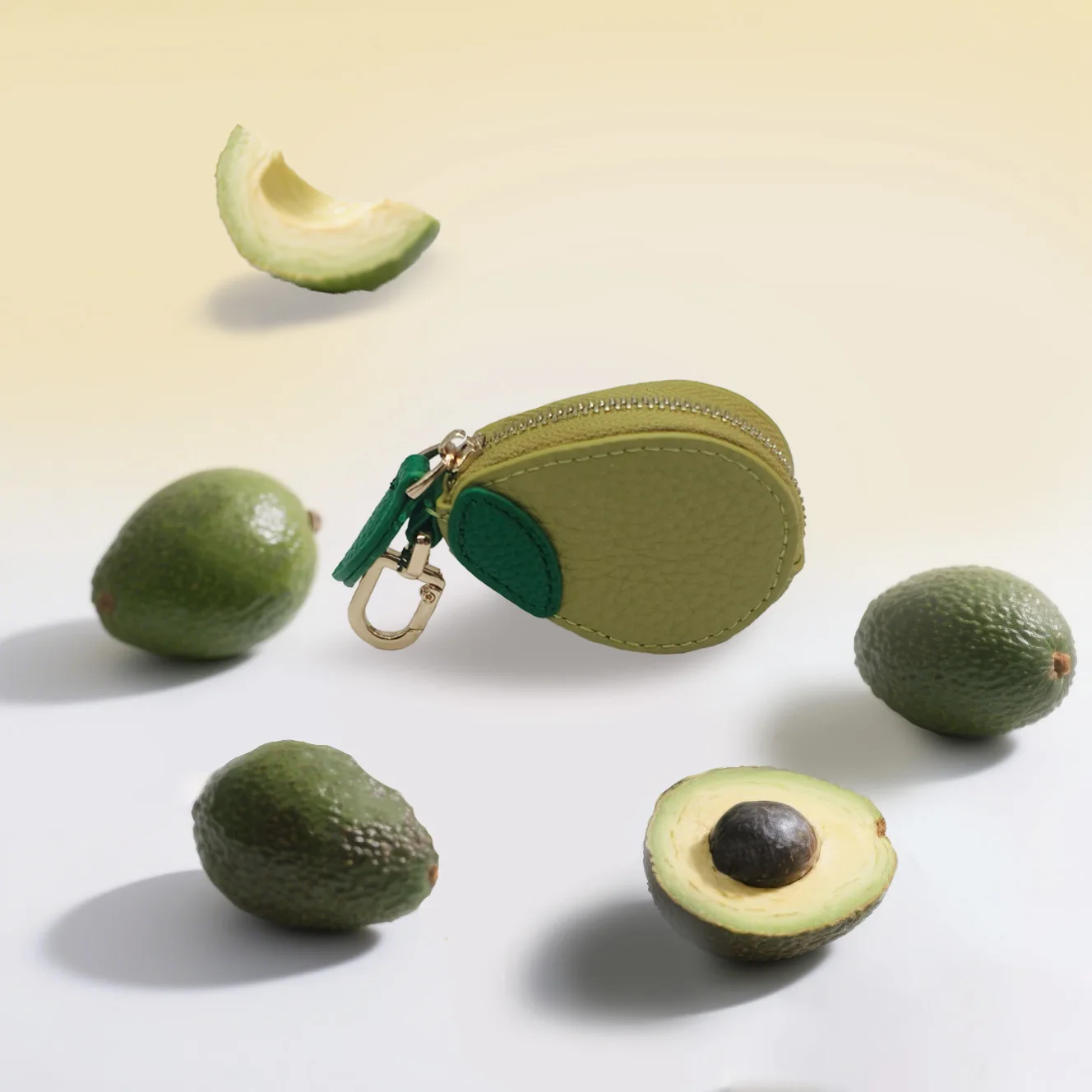 Fruit-Themed Coin Purse,Coin Storage Small Wallet with Keychain,Zipper Closure,Cute Fruit Design,Fashionable Pendant Accessories