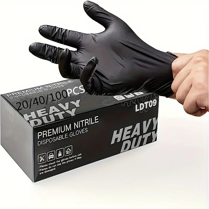 100 pieces disposable nitrile gloves for Household Cleaning Anti-oil Work Hair Dyeing Tattoos, disposable nitrile gloves, disposable gloves
