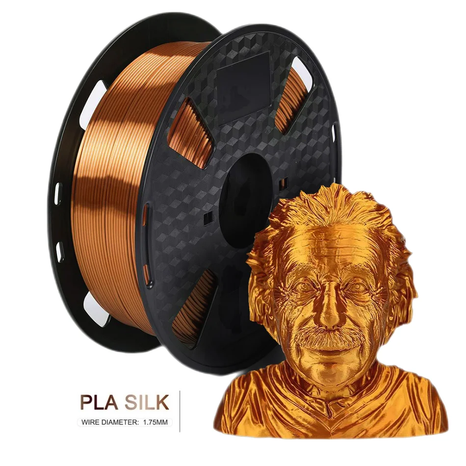 Silk Filament PLA 1.75mm 3D Printer Silk PLA Filament 250g 3D Printing Material Shiny Filament PLA Gold Black Silver Multipack sunlu silk pla filament 1 75mm 1kg 2rolls shiny metal like red colors silk 3d printer filament for diy artwork printing