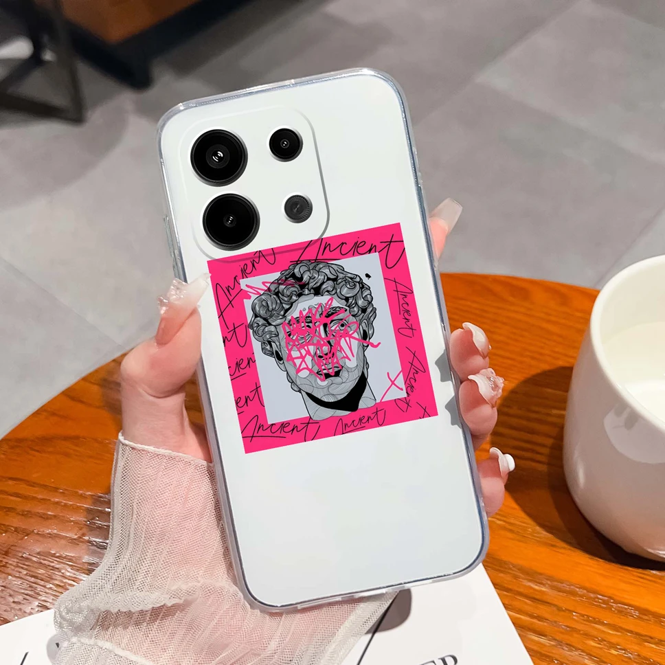 Floral Love Heart Clear Soft TPU Shockproof Phone Case