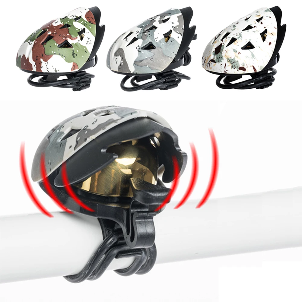1Pc Bicycle Bell Helmet-Shaped MTB Horn Ring Safety Sound Alarm Handlerbar Cycling Warning Alarm Children Bike Accessories