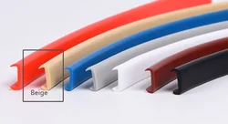 2 - Meter U - Profile Edge Banding Veneer Edging for Wood Furniture - Soft PVC in Multiple Colors (Beige)