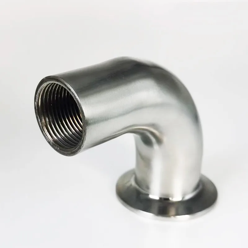 

DN15/DN20/DN25/DN32/DN40DN50 BSP Female Threaded Pipe Fitting 90 Degree Elbow 1.5'' Tri Clamp 50.5mm Ferrule