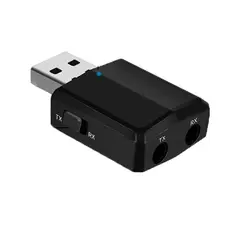Wireless Bluetooth 5.0 Audio Transmitter and Receiver Adapter (Black)