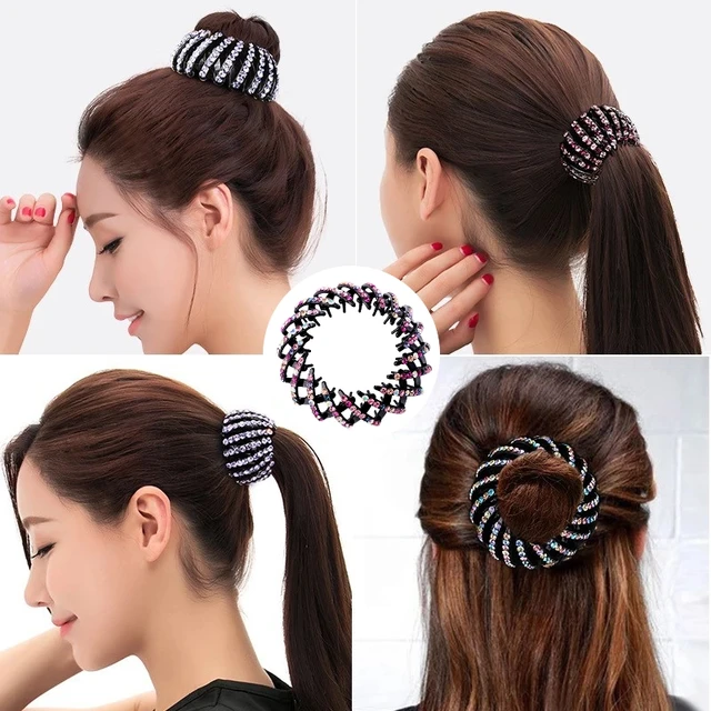 Magic Hair Clip Bird Nest Shaped Hair Holder Velvet Hair Ring Ball Head Hair  Device High Ponytail Artifact Hair Accessories - AliExpress