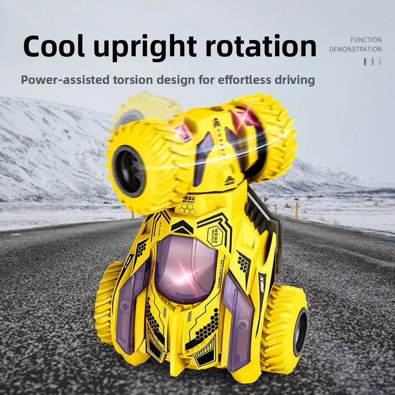 Children's Four-wheel Drive Inertia Stunt Car Tumbling and Twisting Anti-fall and Play-resistant Boy Cross-country Toy Car - 5