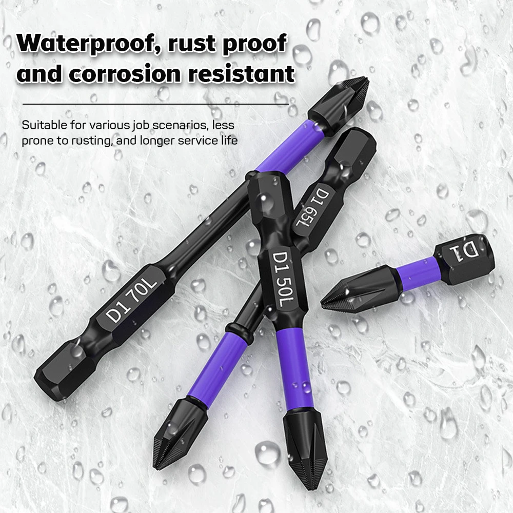 10/20PCS PH2 Impact Driver Bit Set Magnetic Cross Screwdriver Set Impact Drill Bit Screw Alloy Steel Non-slip Cross Screwdriver 5