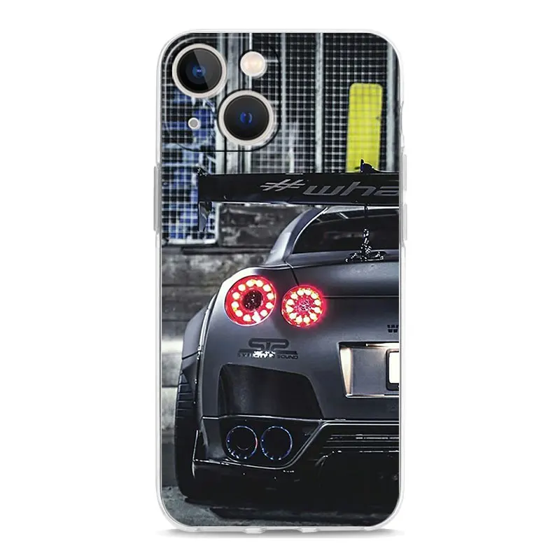 Luxury GTR Sport Car Clear Silicone Phone Case Cover