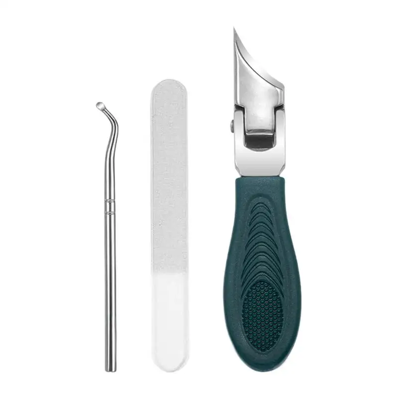 Toe Nail Clippers Cutter Ingrown Toenail Tool Professional Thick Nails Dead Skin Dirt Remover Super Sharp Curved Blade Nail Tool