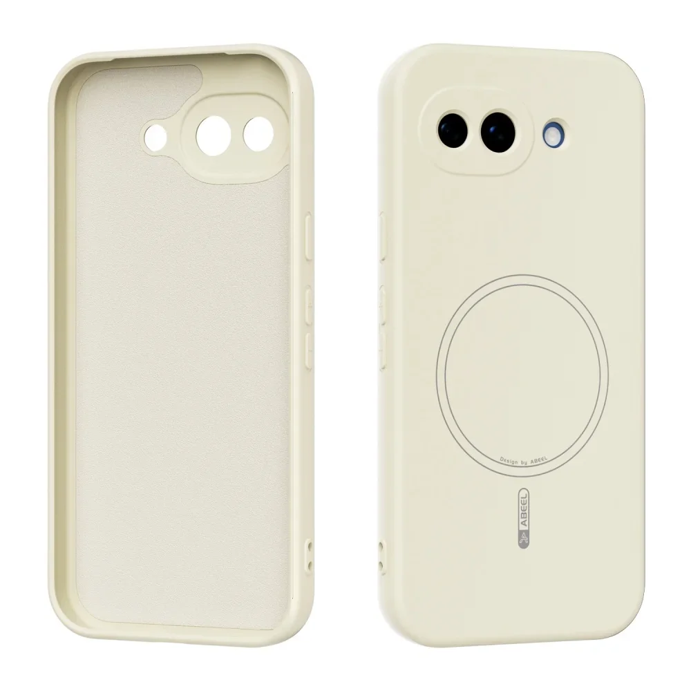 Premium Liquid Silicone Glossy Magnetic Phone Case with Built-In Flocking Lining