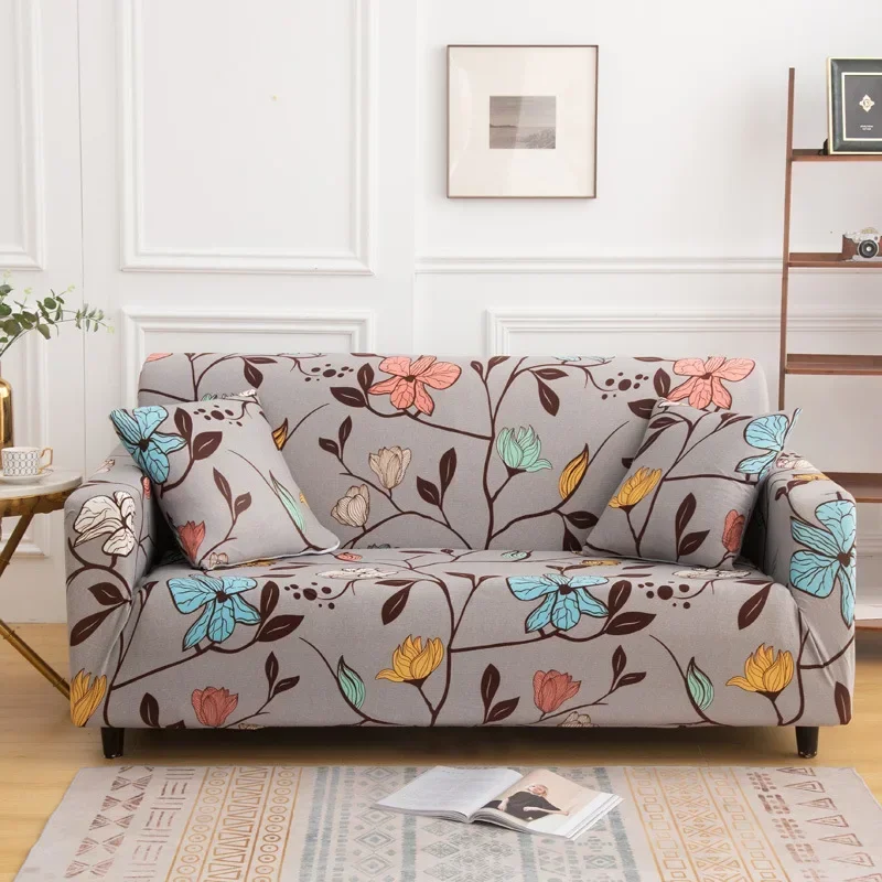 New printed full coverage sofa cover, dustproof and elastic sofa cover, living room sofa cover 6