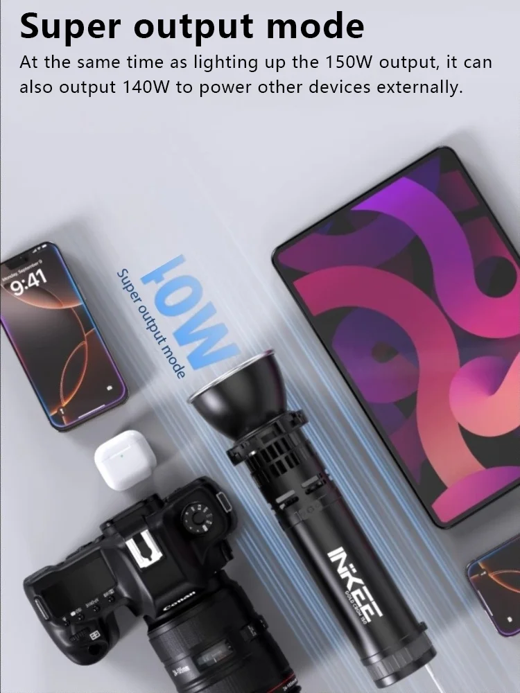 【美品】INKEE GC150 150W 撮影用LEDビデオライト INKEE GC150 150W Studio LED Video Light Waterproof Bowens