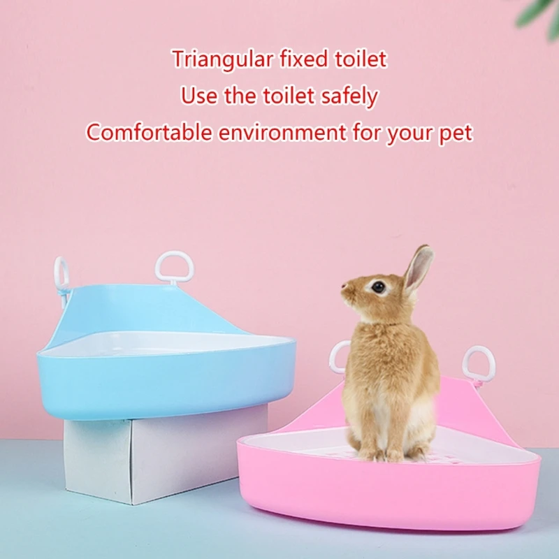 

M5TF Rabbit Corner Toilet Rabbit Trays For Cage Rabbit Litter Pan Tray Rabbit Litter Box Corner Rabbit Potty Training Litter