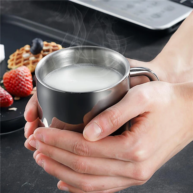 Description Picture 4 of itemDouble Wall Stainless Steel Coffee Mug with lid Portable Cup Travel Tumbler Jug Milk Tea Cups Office Water Mugs