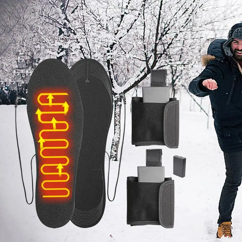 Heated Shoe Insoles with battery box Electric Foot Warming Pad Feet Warmer Sock Pad Mat Winter Outdoor Sports Heating Insole