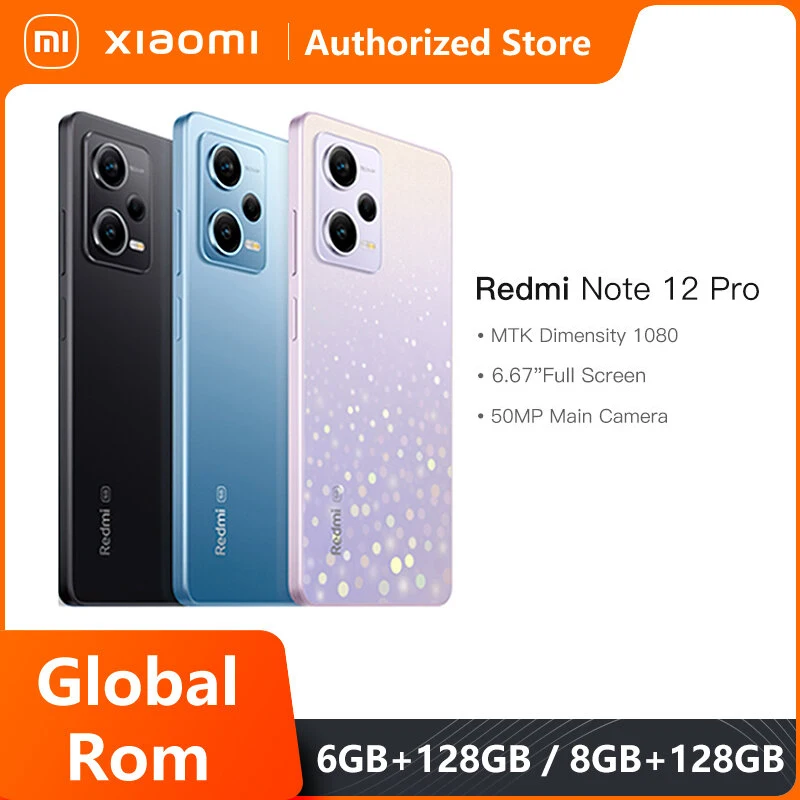 Global Rom Xiaomi Redmi Note 12 Pro 5G Smartphone Mtk Dimensity 1080 6.6 ''Display Oled Fotocamera Da 50Mp 5000Mah 67W Ricarica Rapida